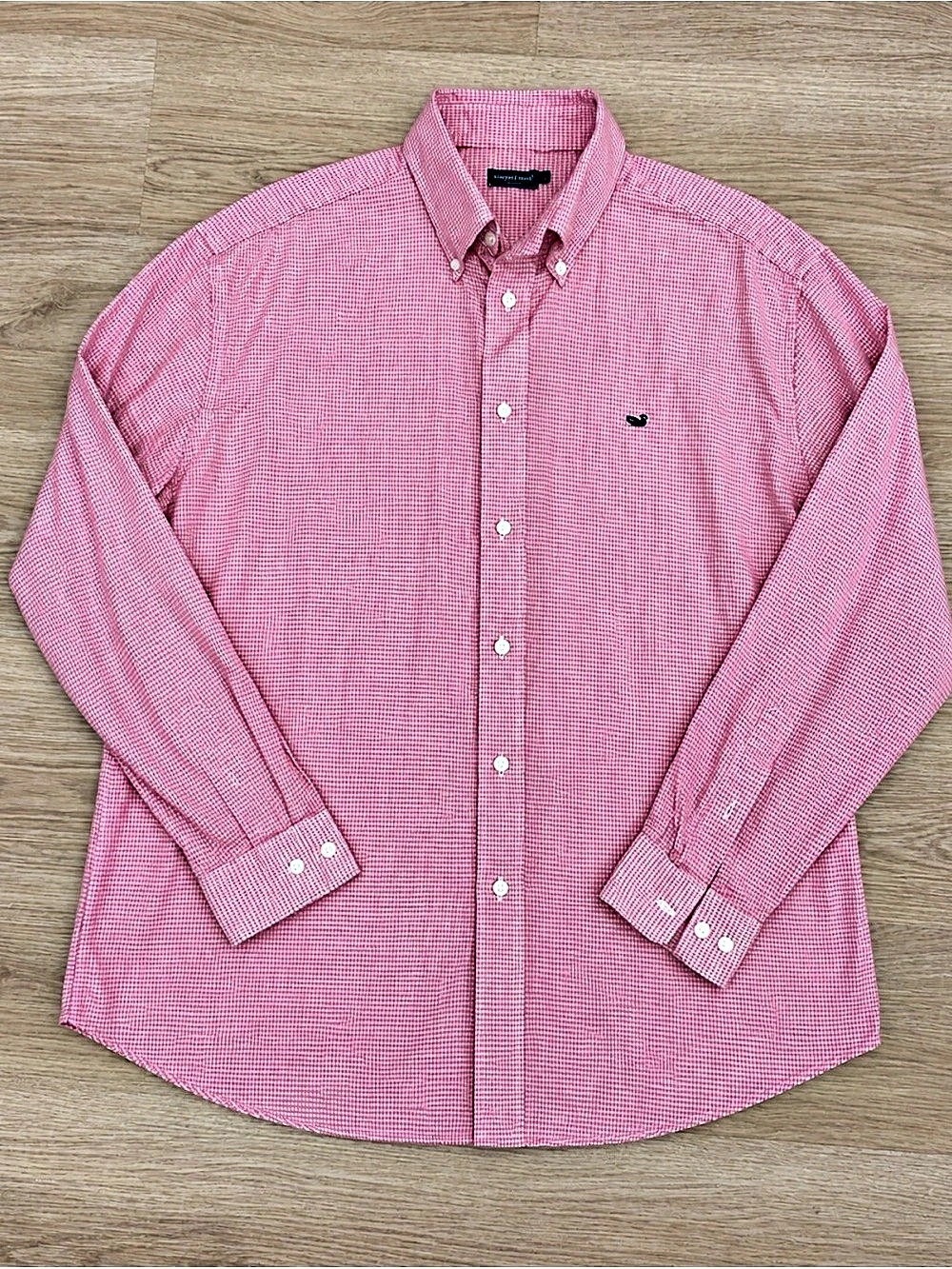 Southern Marsh Mackenzie Houndstooth Dress Shirt Pink & White 2X